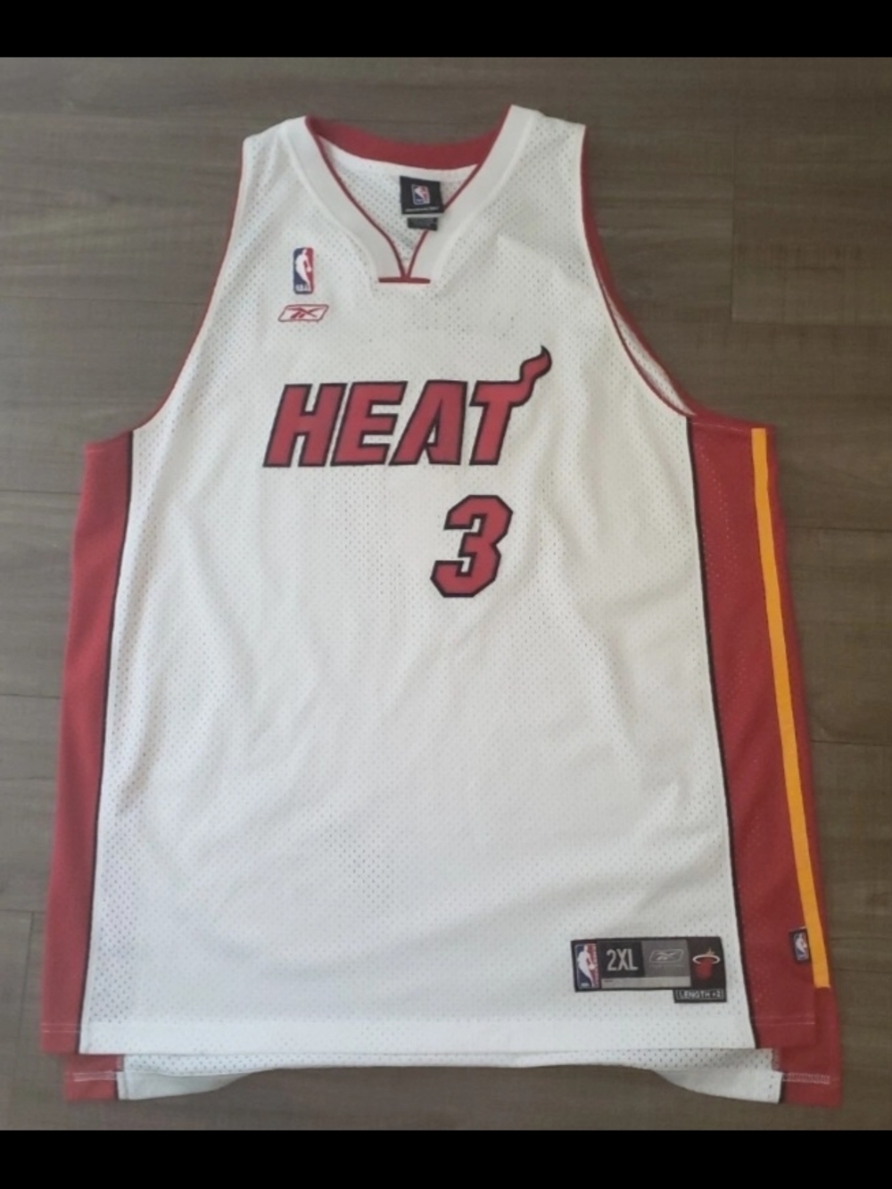 Miami Heat Dwayne Wade#3 White Reebok NBA Jersey Size 2XL
